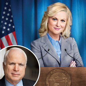 Parks and Recreation, Amy Poehler, John McCain Parks and Recreation, Amy Poehler, John McCain